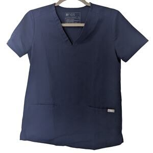 FIGS Women's Size XS Technical Collection Navy Blue Scrub Top T-Shirt